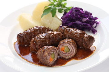 rouladen, beef olive, german beef roll
