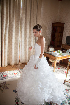 Nice and Beautiful bride in luxury hotel