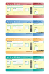 airline ticket vector illustration