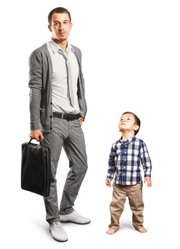 Father And Baby Son