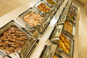 food buffet in restaurant