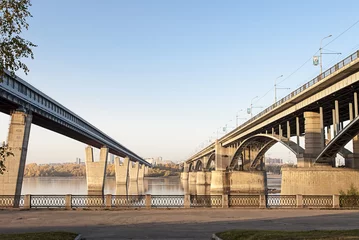 Foto op Plexiglas Stad aan het water Two bridges