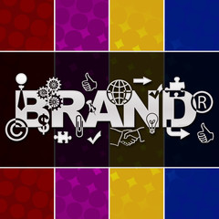 Brand Various Symbols Colorful Background