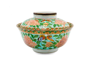 Antique Chinese Ceramic bowl isolate