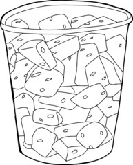 Watermelon Pieces in Cup