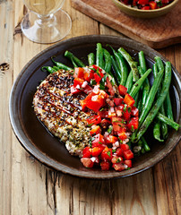 Grilled Turkey Fillet with Tomato and Pepper Salsa