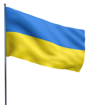 Ukraine Flag Waving
