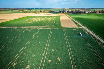 Aerial view of the tractor