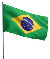 Brazil flag isolated