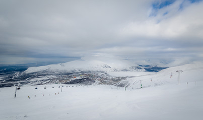 Ski resort landscape