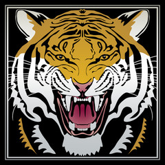 Tiger - Vector illustration of a tiger head