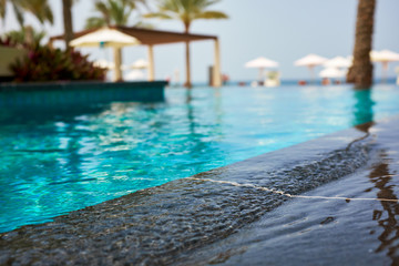 Luxury swimming pool a tropical resort