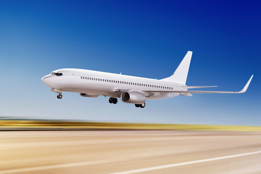 Fototapeta plane is flying up