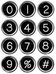 Graphic Style Typewriter Number Keys