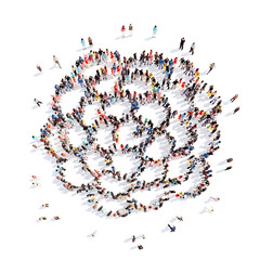 people in the shape of a flower, and ecology.