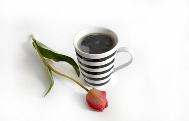 Coffee with flowers