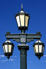 Fototapeta na wymiar green street lamp