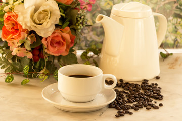 Coffee cup and jar