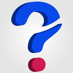 Stylized 3d question mark