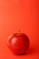 Apple on color background