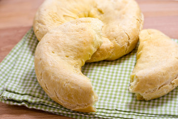 Homemade frisella on the towel