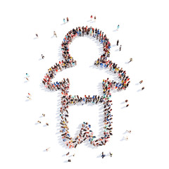 people in the form of a child.