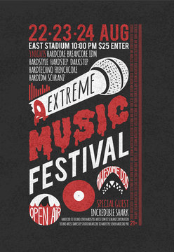 Music festival poster background concept.