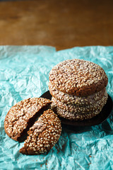 Healthy Fresh Baked Cookies with Sesame