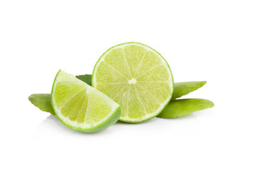 Fresh lime Isolated on white background