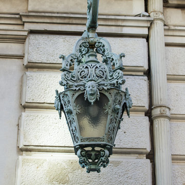 Nice, France. Architectural details of city opera theater