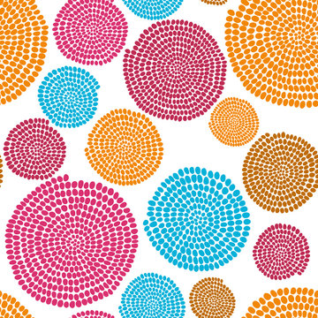 Traditional African Ornament with swirls Seamless vector pattern