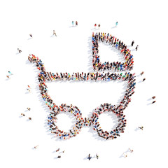 people in the form of a pram.