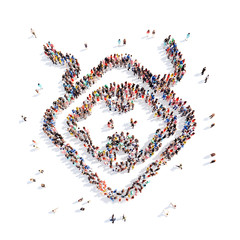 people in the form of children's bib.