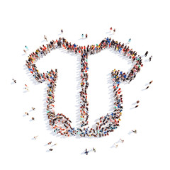 people in the form of children's clothing.