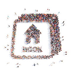 people in the form of childrens alphabet.