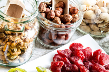 Selection of dried fruits