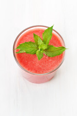 Watermelon cocktail in glass