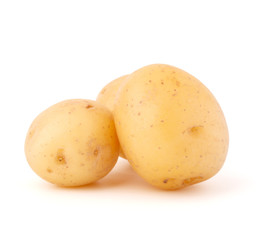 new potato tuber isolated on white background cutout