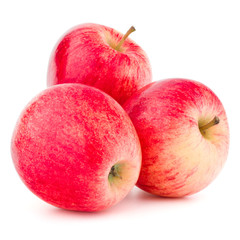 Red apple isolated on white background cutout