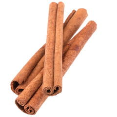 cinnamon stick spice isolated on white background closeup