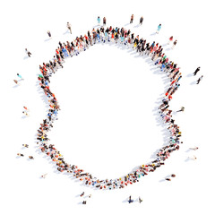 people in the form of a vintage frame.