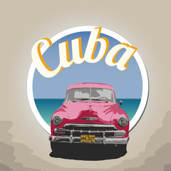 Vintage Sticker Cuba