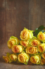 Bouquet of yellow roses.