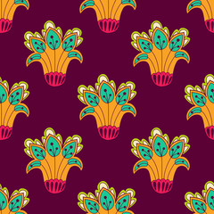 Abstract seamless floral pattern