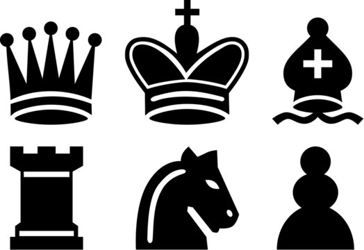 Set of chess icons