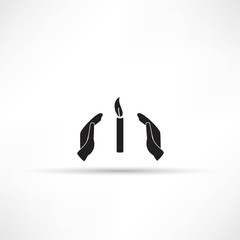 Fototapeta premium Candle icon