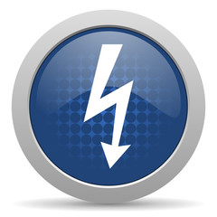 bolt blue glossy web icon