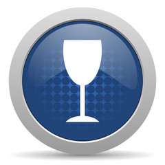 alcohol  blue glossy web icon