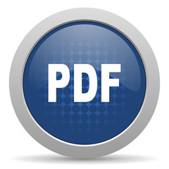 pdf blue glossy web icon