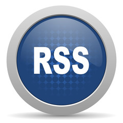 rss blue glossy web icon